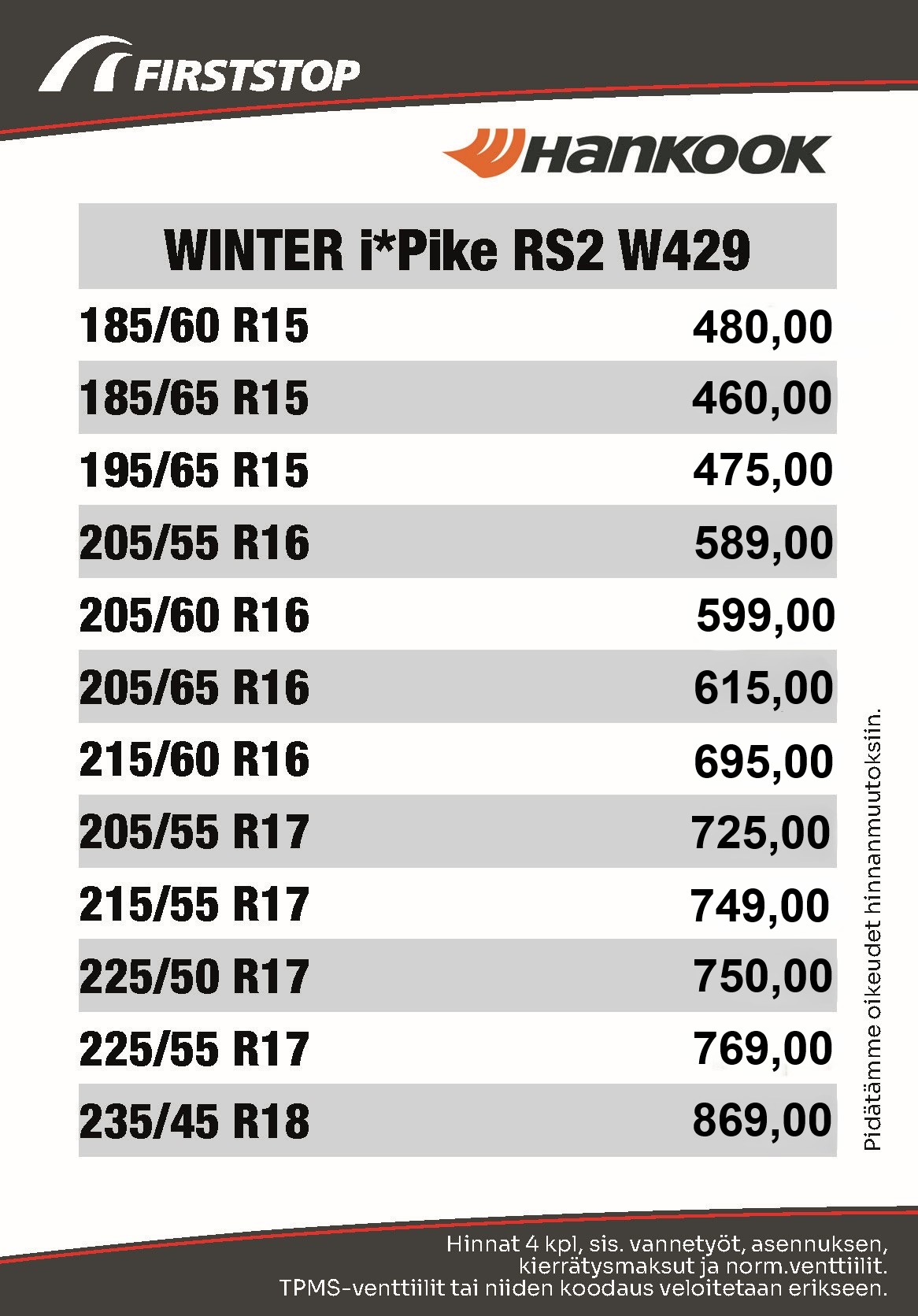 Hankook i*Pike RS2 W429